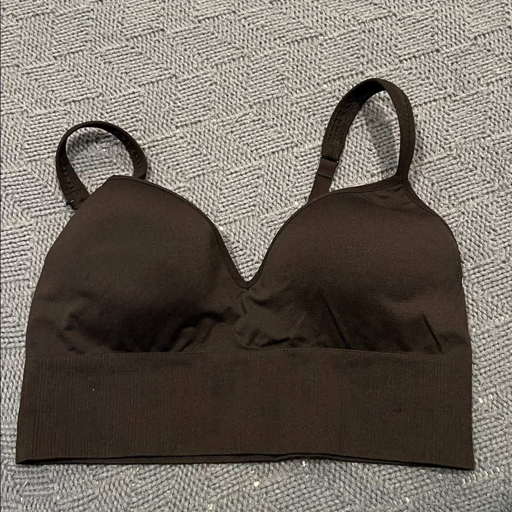 Athleta black longline bra